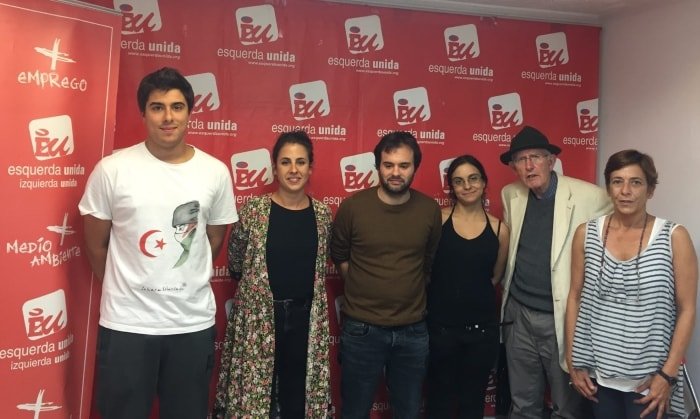 A nova Coordinadora Local, de esquerda a dereita: MIguel García, Carmen Armada, René Gamborino, Aurora Paz, Nicanor Acosta e Breta Vigil