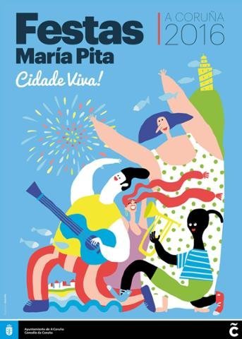 Cartaz Festas María Pita
