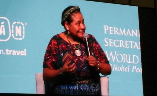 Cumbre de premios Nobel de la Paz. Rigoberta Menchú
