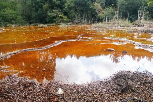 Contaminación provocada pola mina de Touro no tramo medio do río Portapego