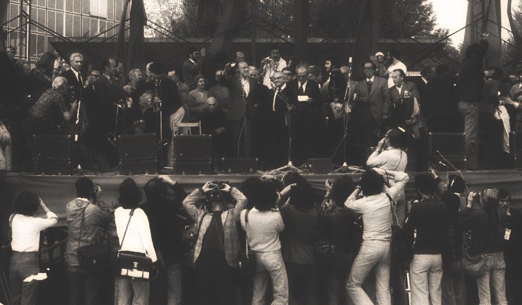 Festa do PCE en Madrid durante os primeiros anos da democracia