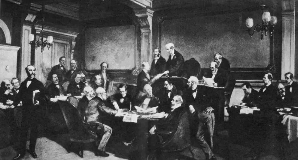 Firma de la primera convención de Ginebra