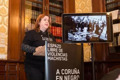 A edil Rocío Fraga na presentación da campaña.