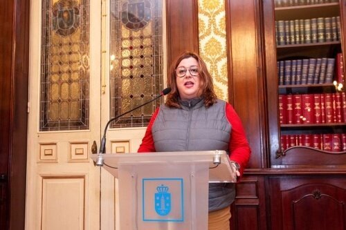 A concelleira Rocío Fraga durante unha rolda de prensa