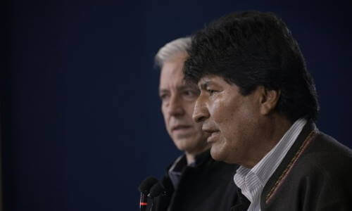 Álvaro Liñera y Evo Morales