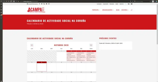 Calendario social Acampa