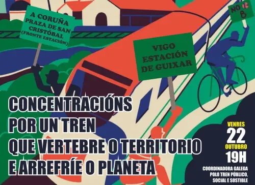 Manifestación por el tren