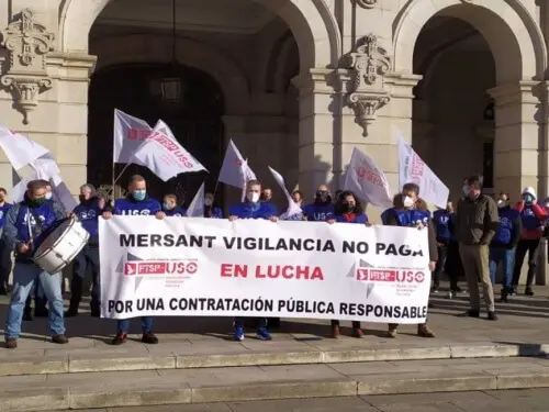 Manifestación trabajadores Marsant Seguridad