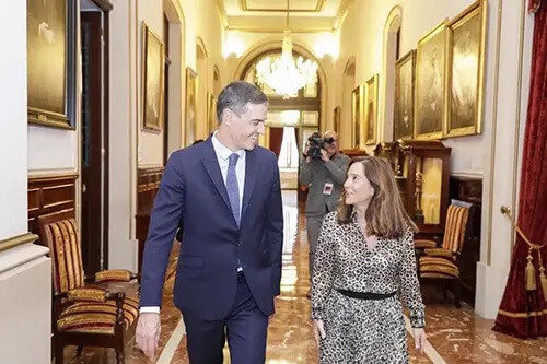 Inés Rey con Pedro Sánchez