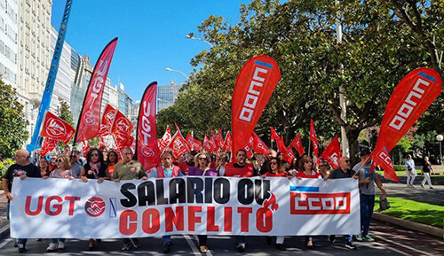 Manifestación "Salario ou conflito"