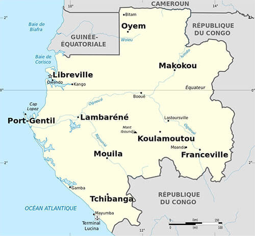 Mapa de Gabón