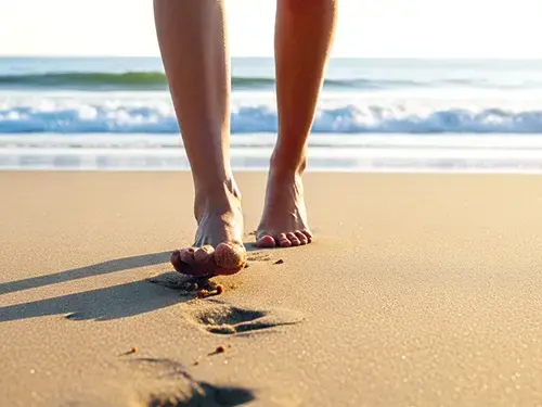 pies de vacaciones