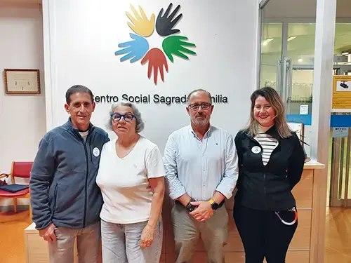 Algunos miembros de la directiva del Centro Social Sagrada Familia
