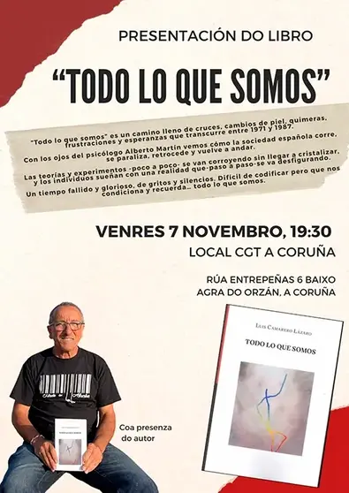 Presentaci&oacute;n do libro "Todo lo que somos", de Luis Camarero