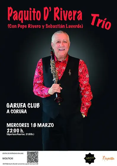 CARTEL PAQUITO D'RIVERA TRIO EN A CORU&Ntilde;A