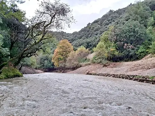 Despues derribo azud - rio EGA