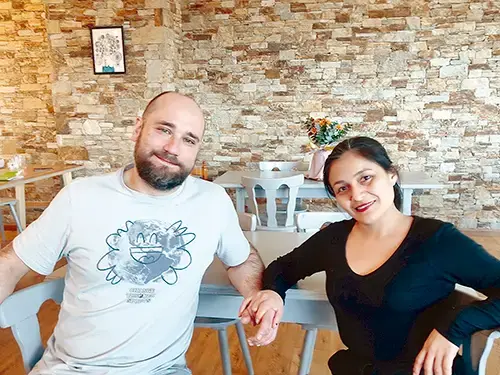 Antonio y Roc&iacute;o en la Taberna O Canteiro Das Ondas
