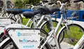 Una de las estaciones de aparcamiento de BiciCoru&ntilde;a en la ciudad