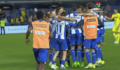 Celebraci&oacute;n de los jugadores al terminar el partido. Foto LFP