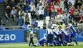 Los jugadores del Fabril celebran el triunfo en Riazor
