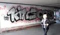 Pintada na pasaxe entre a avenida de Arteixo e a Sagrada Familia