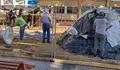 Instalaci&oacute;n do campo de persoas refuxiadas nos xard&iacute;ns de M&eacute;ndez N&uacute;&ntilde;ez