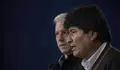 &Aacute;lvaro Li&ntilde;era y Evo Morales port