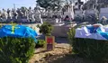 Fosa dos asturianos no cemiterio parroquial de Celanova, este domingo