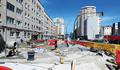 Obras ante las Casas de Franco