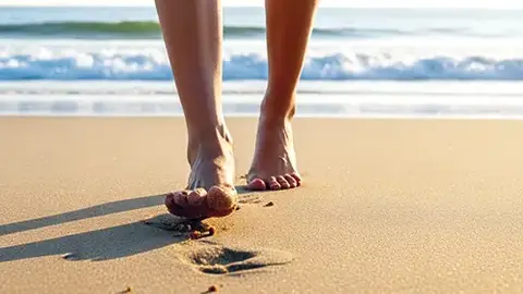 pies de vacaciones