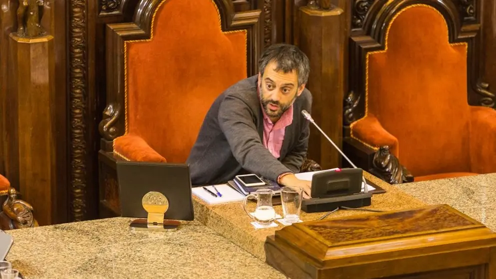 O alcalde da Coru&ntilde;a, Xulio Ferreiro, nun Pleno municipal