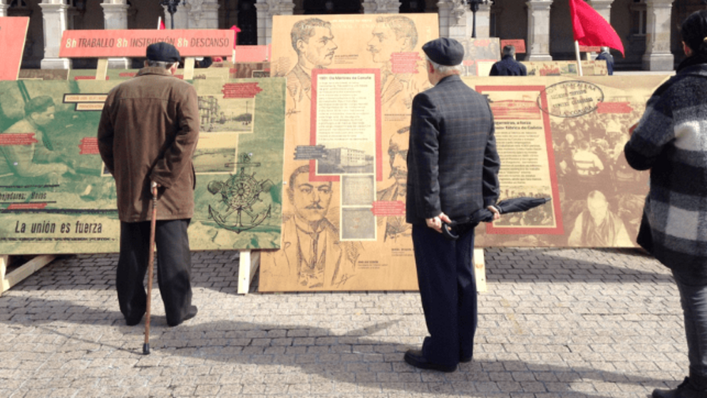 Paneis da exposici&oacute;n A forza necesaria que estar&aacute; en Mar&iacute;a Pita at&eacute; o luns-min