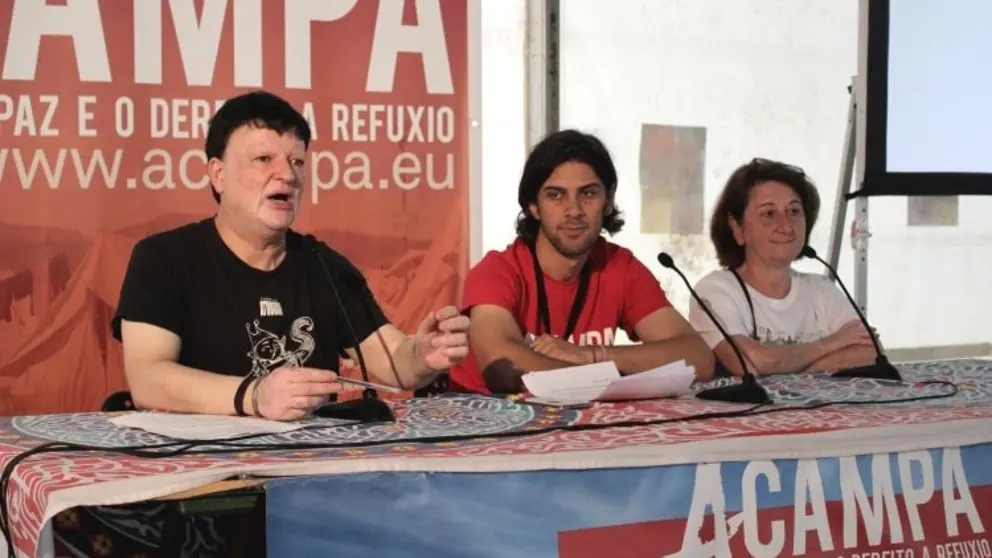Fadile e Ahmad, con Xurxo Souto o domingo de Acampa (1)