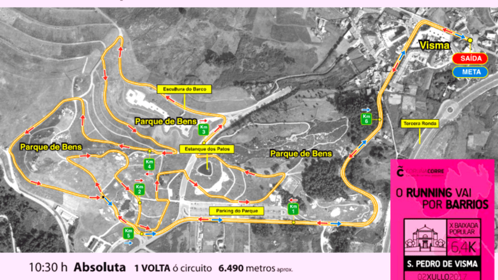 Recorrido da proba en San Pedro