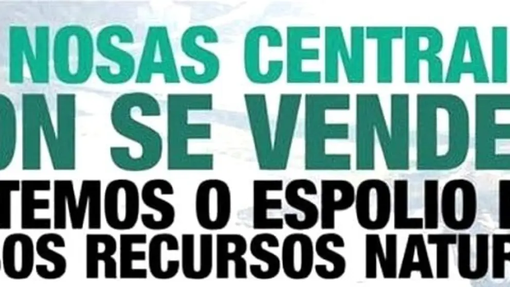 Cartel Marcha en defensa das centrais de Ferroatl&aacute;ntica