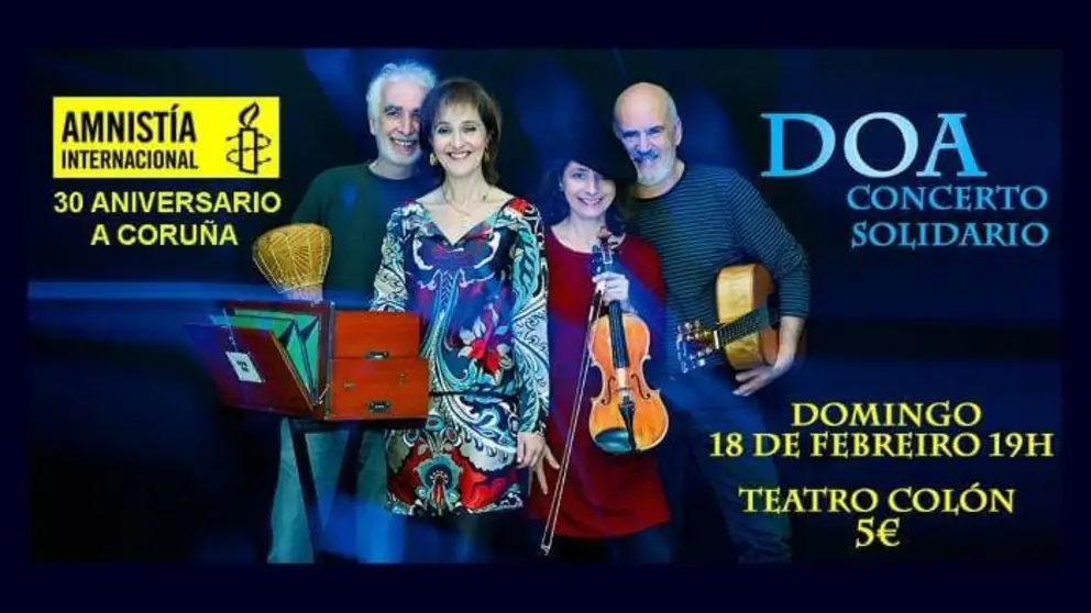 Amnist&iacute;a Internacional, concerto de DOA