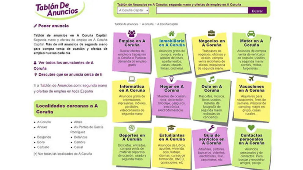 Tabl&oacute;n de anuncios