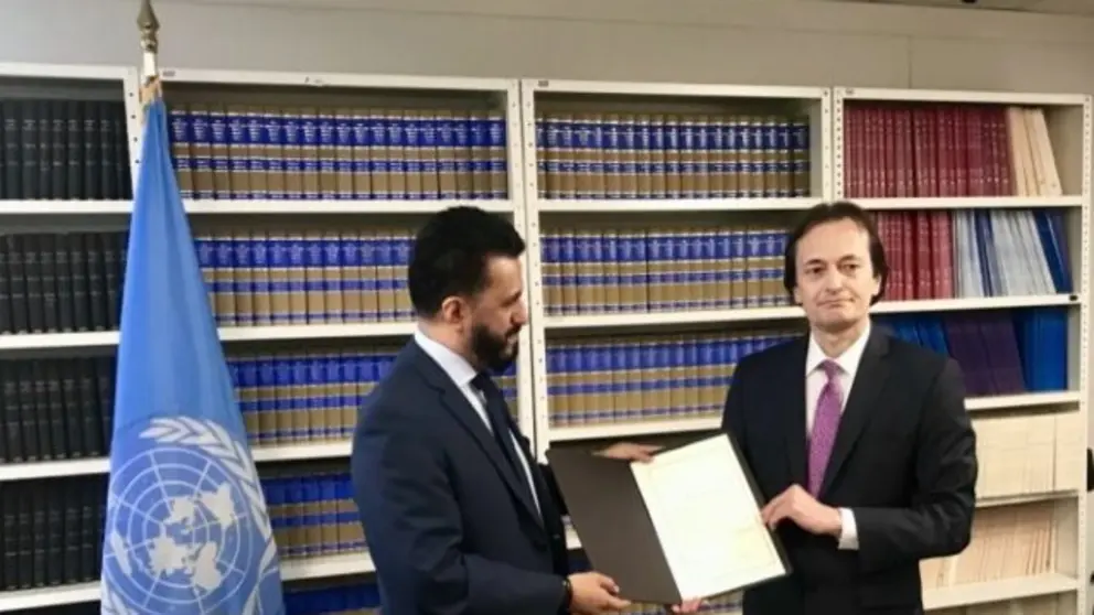 Port Bolivia entrega su instrumento de ratificaci&oacute;n del TPNW, 6 de agosto de 2019