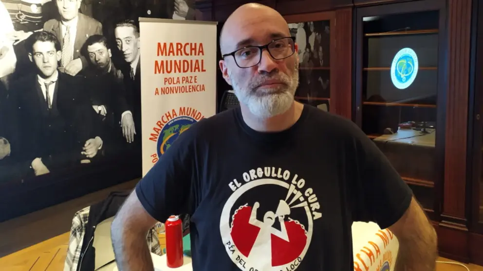 Miguel Otero. Charla dentro do programa Pola Paz e Nonviolencia. Casares Quiroga. Febreiro 2020
