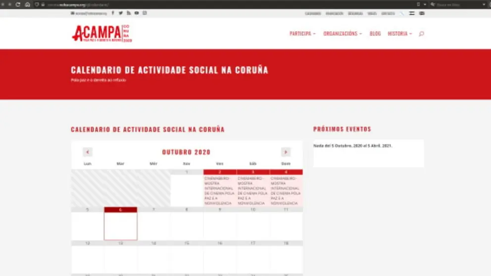 Calendario social Acampa
