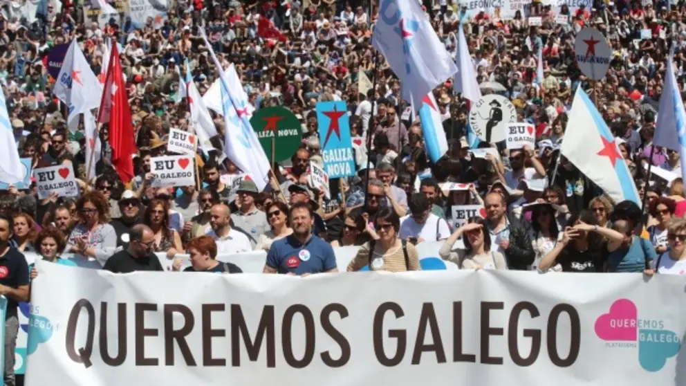 Manifestaci&oacute;n Queremos Galego 2018 port