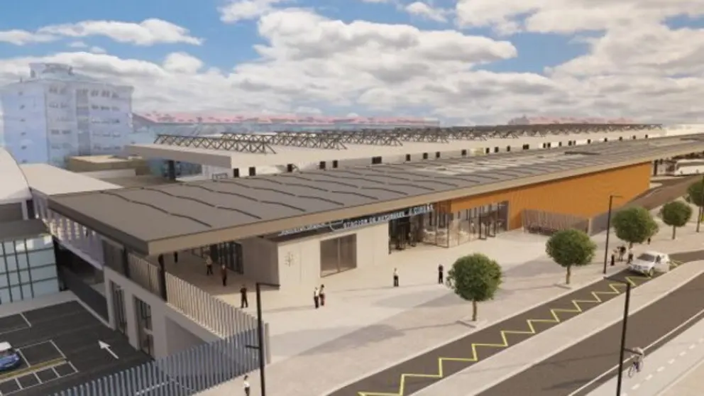 Maqueta estaci&oacute;n intermodal port