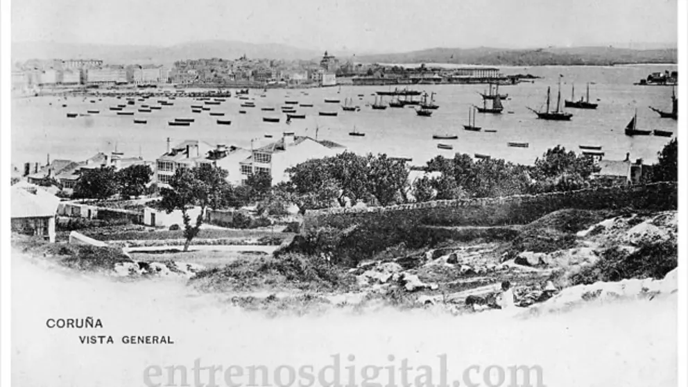 Vista general de Coru&ntilde;a en 1903