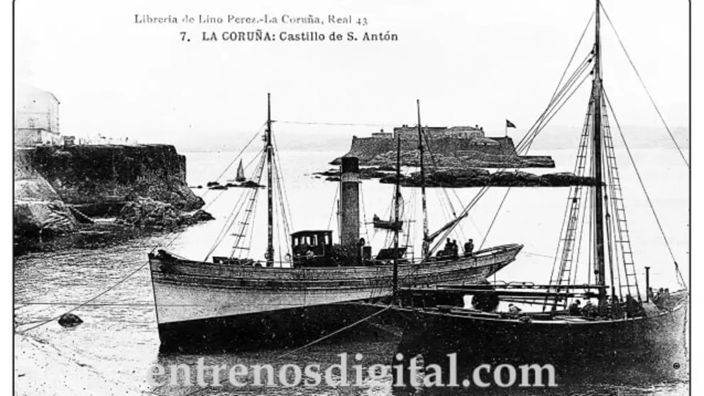Castillo de San Ant&oacute;n en la d&eacute;cada de 1910