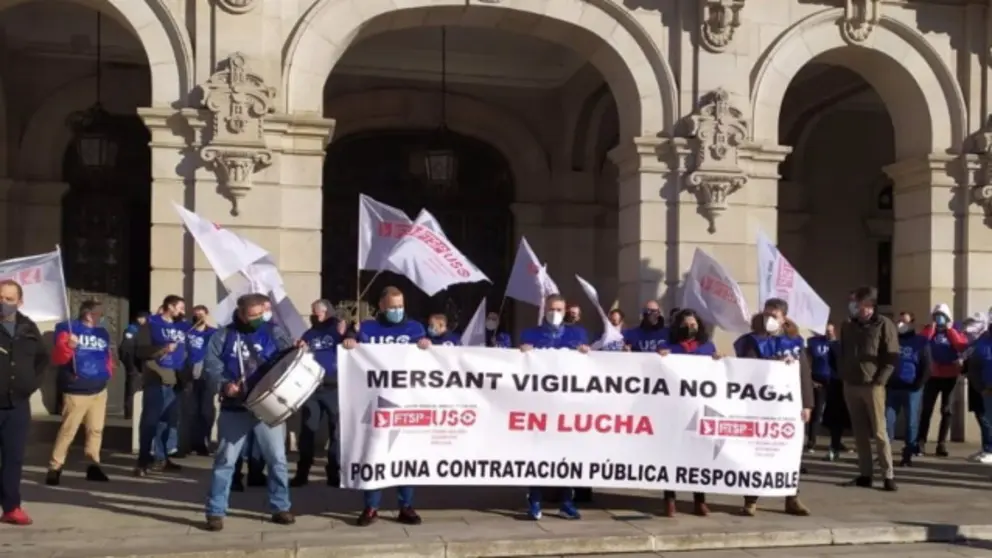 Manifestaci&oacute;n trabajadores Marsant Seguridad