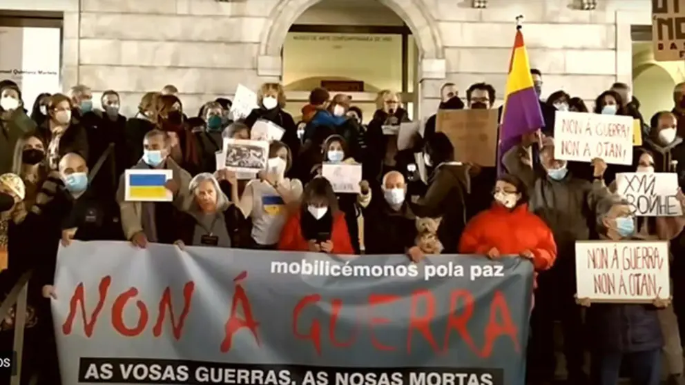 Concentraci&oacute;n contra a guerra en Vigo