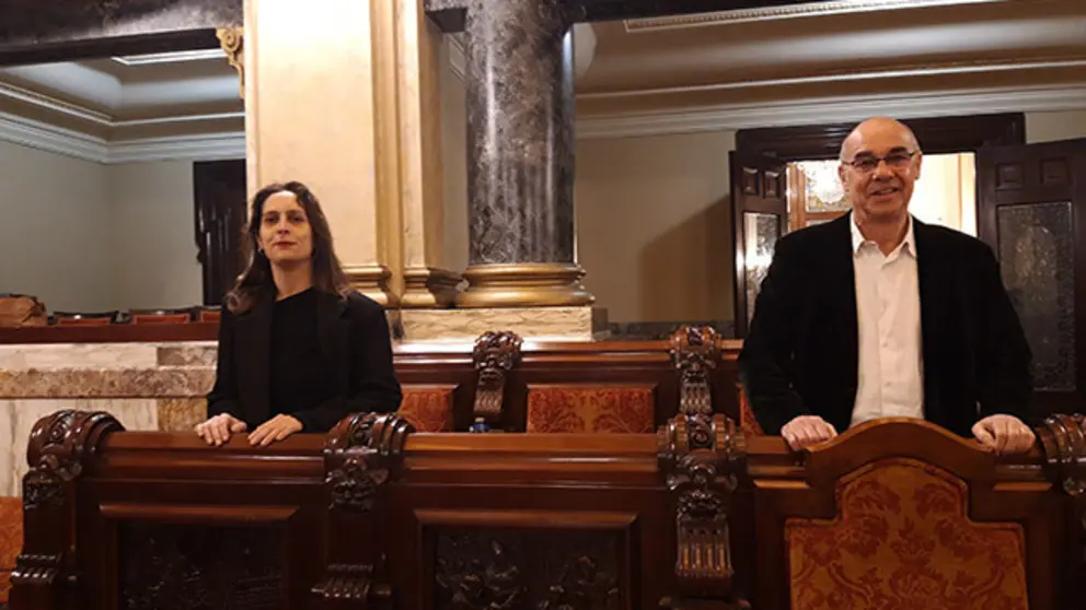 Avia Veira e Francisco Jorquera no pleno extraordinario
