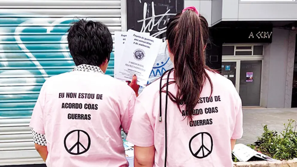 "Eu non estou dacordo coas guerras"