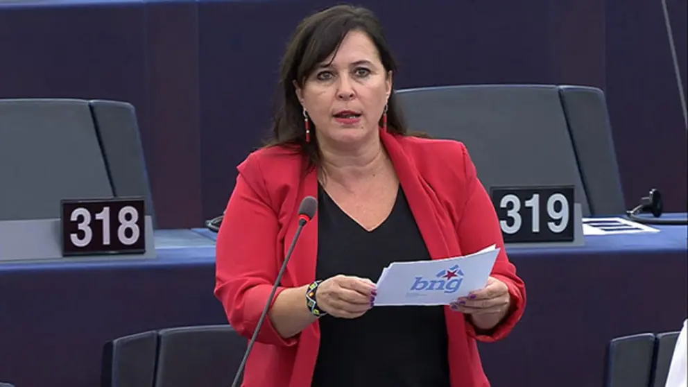 Ana Miranda no pleno do Parlamento Europeo