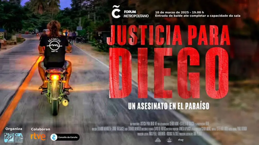 Cartaz de "Justicia para Diego"